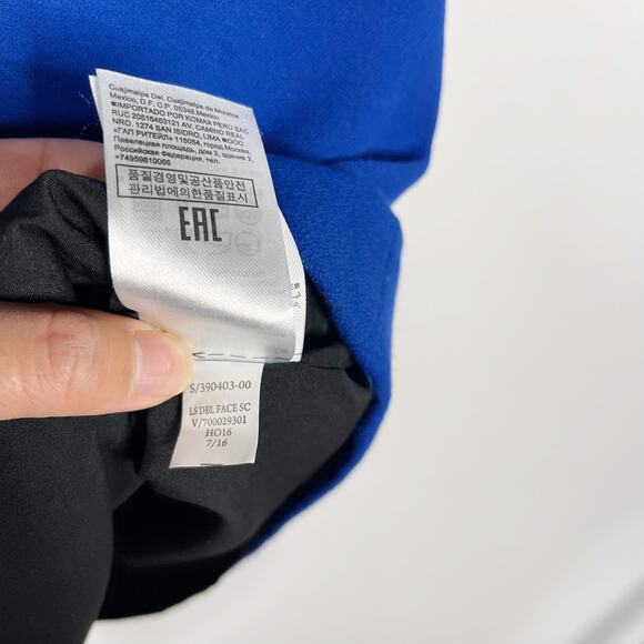 Banana Republic 4P Blue Scalloped Waist Sheath Dress 3/4 Sleeve Double Face - Picture 8 of 10